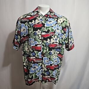 Reyn Spooner Joe Kealohas Shirt Approximate Mens Size XL Chevy Floral Corvette